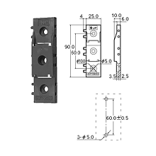 Panasonic AFP0803 10pcs of FP0 back mounting plate