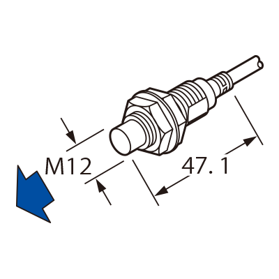 Panasonic GX-312MLK-A-N-C5 M12 Threaded Non-Shielded NPN NO 5M LR