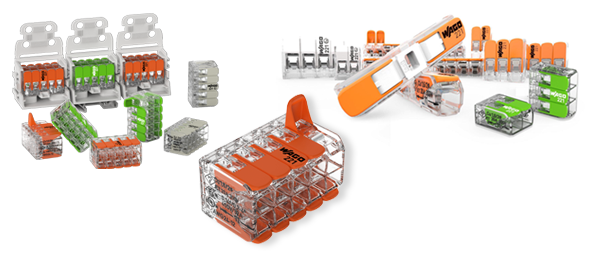 WAGO 221 Series lever-operated splicing connectors