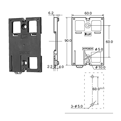 Panasonic AFP0804 10pcs of FP0 side mounting plate