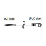 Panasonic AIGT8162 PLC connection cable, RS232, 2 m, 5-pin mini DIN connector, 3 single wires + Shielding wire
