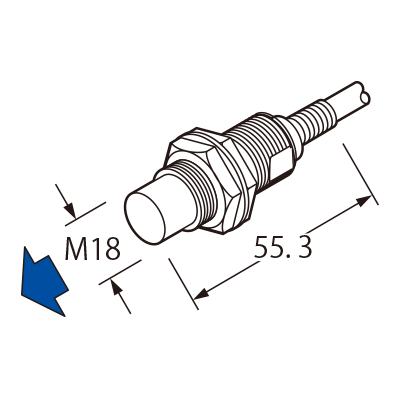 Panasonic GX-318MLK-B-P-C5 M18 Threaded Non-Shielded PNP NC 5M LR